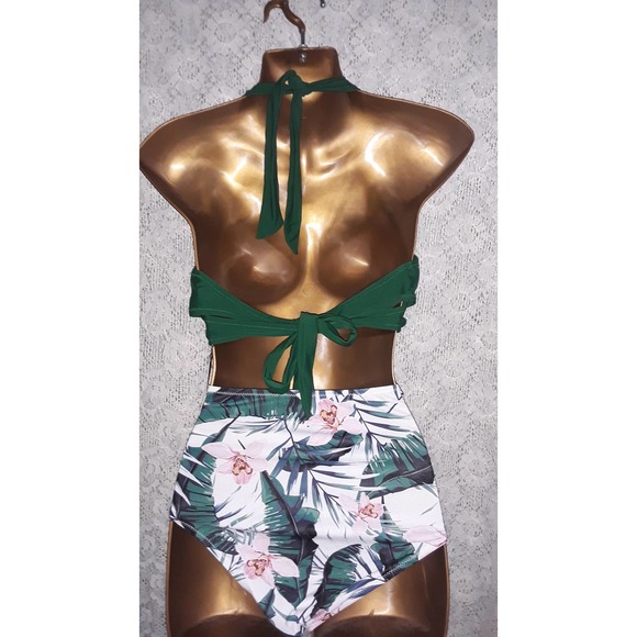 NWT Tempt Me Sz M Tropical Bikini, Retro Style Swimsuit - Picture 3 of 9